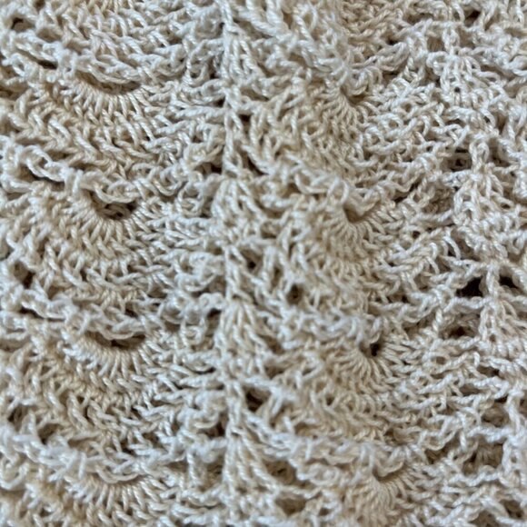 Vintage Handmade Crochet Delicate Feminine Angel Pattern Baby Dress - Picture 9 of 10